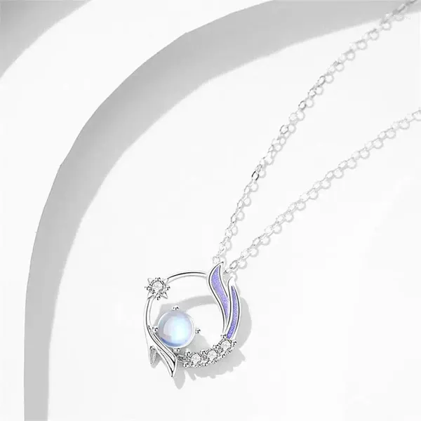 Pendentif Colliers Réel 925 Bijoux en argent sterling Chang'an Dream Collier Amour Brillant Cristal Femmes Cadeau d'anniversaire