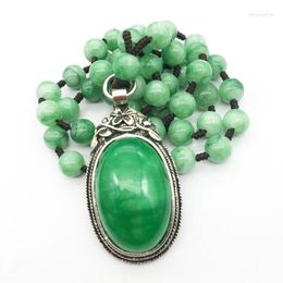 Pendentif Colliers Véritable Jade Naturel Jadite Vert Bijoux Collier Cadeau Pour Les Amis En Argent Sterling