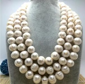 Collares colgantes Real Po ENORME AAA 12-13 MM MAR DEL SUR NATURAL BLANCO BARROCO PERLA COLLAR 14K CIERRE DE ORO Regalos de joyería fina 231115