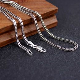 Hanger Kettingen Echt S925 Sterling Zilver 925 Classics Weave Fox Tail Chopin Ketting Gepersonaliseerde Ketting Voor Mannen Vrouwen Fijne Sieraden Gift HKD230712