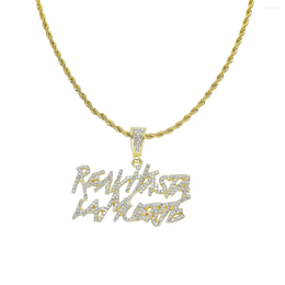 Collares colgantes Real hasta la muerte Collar Anuel para mujeres Hombre Hip Hop Joyería