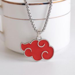 Hanger kettingen Rode gunstige wolk lange ketting voor vrouwen anime accessoires Itachi titanium sieraden cartoon heren nekketens geschenk