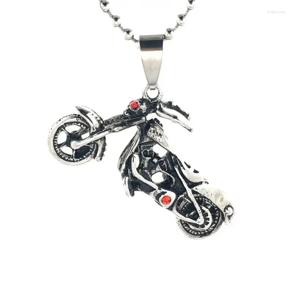 Collares colgantes Red Eye Motor de motocicleta Personalidad Joyería para hombres