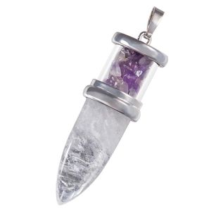 Pendentifs Reiki guérison cristal pierre pendentifs minéraux naturels puces amulette pendule pour la fabrication de bijoux bricolage collier accessoires stylo