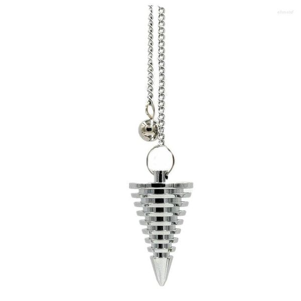 Pendentif Colliers Reiki Pendule Pierre Naturelle Amulette Guérison Pyramide Spirituelle Pendule De Pendules Pour Radiesthésie Cuivre Meatl Charme Chakra