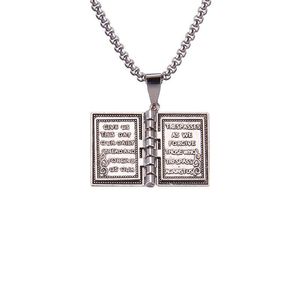 Hanger kettingen religie ketting openbaar heilig Bijbelboek christelijk katholicisme orthodoxe sieraden met roestvrijstalen kettinghanger