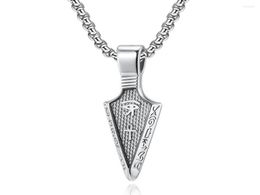 Colliers pendants Retro Eye of Horus Ankh Egyptian Cross Collier Ferme de flèche pour hommes bijoux en acier inoxydable3661627