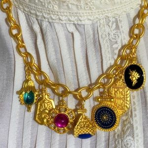 Collares colgantes Retro Francés Color Oro Grueso Clavícula Collar Suéter Cadena Geomertry para Mujeres Joyería Regalos Europeos y Americanos 230721