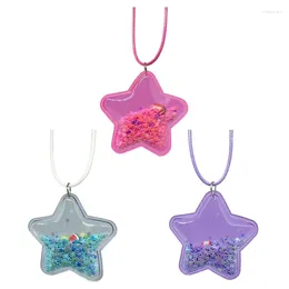 Pendentif Colliers Rétro Cuirs Corde Plastique Star Collier Femme Hip-Hop Cold Wind Cou Chaîne