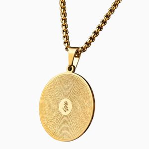 Pendentif Colliers Rétro Titane Acier Shurangama Mantra Sanskrit Grand Suivi Pendentif Pour Protéger Bouddhiste Écriture Corps Charme Collier Tag G230206