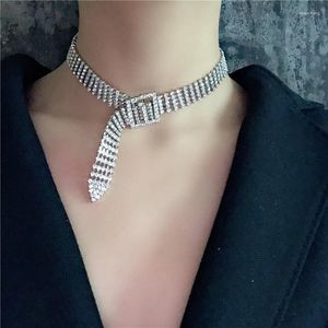 Hanger kettingen strass Belt Buckle ketting armband vrouwen choker mode sieraden punkstijl mujer colar