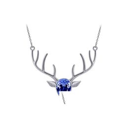 Colliers pendentifs Collier en cristal strass Colliers de pendentifs de cerf de Noël Colliers Boho Antler Corne Animal Drop Livraison Bijoux Collier Dhkqp