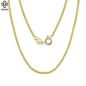 Colliers pendants Rinntin 925 STERLING Silver 14k Gold Italian Chopin Chain Collier Fomes Fashion Fashion Fonction MAIN MAINE