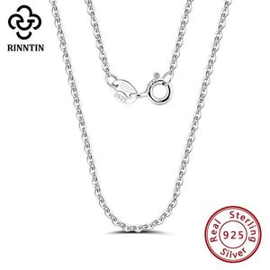 Colliers pendants Rintin 925 Collier de chaîne de câble en argent sterling adapté aux femmes 45 cm / 50 cm / 55 cm