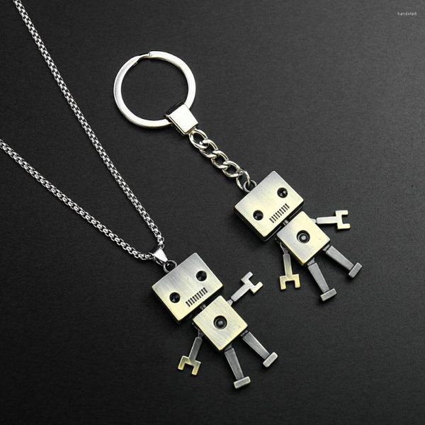 Pendentif Colliers Robot Collier Hip-hop Ghost Joint Poupée Squelette Humain Porte-clés Anneau Sac Pâques Suspendu Punk Homme Bijoux Cadeau