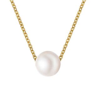 Colliers pendentifs Collier de perles romantique mignon femmes bijoux de mode esthétique or métal pendentif chaîne à la mode coréen tour de cou accessoires cadeau L2404 L2404
