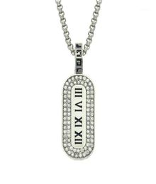 Colliers de pendentif Collier de lettre de Rome Chaîne cubaine Hip Hop entièrement glacée Dog 28inch11396257