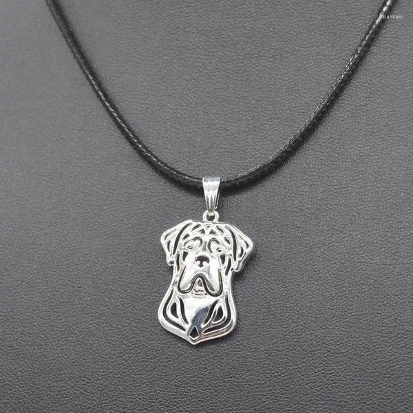 Collares colgantes Cadena de cuerda Joyería de mujer Cane Corso Amantes Aleación Perro