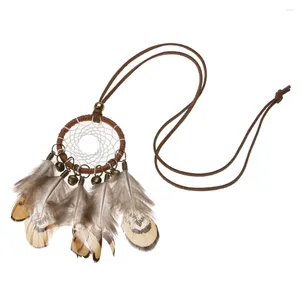 Pendentif Colliers Corde Dream Catcher Charme Bijoux Mode Unisexe Petite Cloche Collier Ethnique Pour Cadeau Fête Activité Voyage