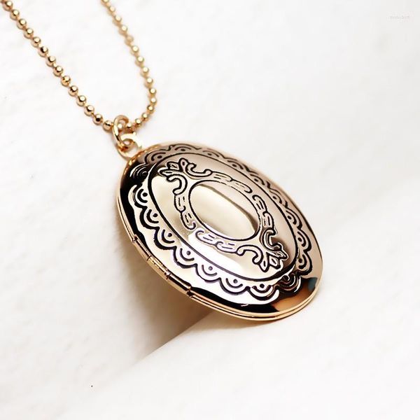 Collares colgantes Redondo Po Memoria Flotante Locket Collar de flores Fragancia Difusor de aceite esencial para mujeres 2023 MKA90