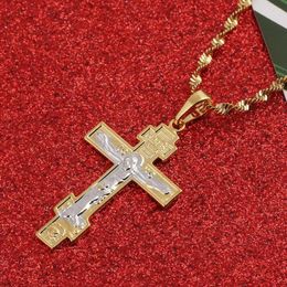 Pendentif Colliers Russe Orthodoxe Christianisme Église Éternelle Croix Charmes Collier Bijoux Russie Grèce Ukraine Cadeaux