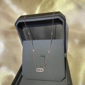 Hangende kettingen s sterling sier dames met dichtbij diamanten een bewegende originele Franse hoge sieraden 230307