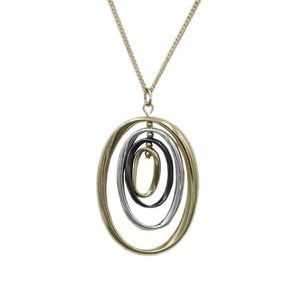 Colliers de pendentif S036 Bigbing Fashion Brand de mode bijoux en gros de couleur argent doré Balck Cercle pendentif collier de haute qualité Nickel Freel231225