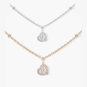 Hanger kettingen s925 sterling zilveren hart kettingen originele mode sieraden valentijnsdag cadeau voor vriendin Q240525
