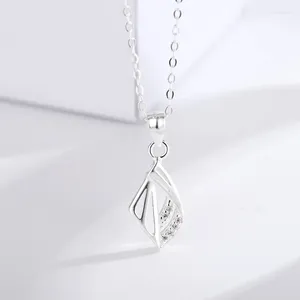 Pendentif Colliers S925 Sterling Argent Femmes En Gros Femelle Version Coréenne De Voile Mode Collier Clavicule Chaîne Collier Fille Cadeaux