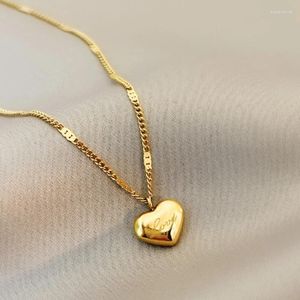 Colliers pendants Saiye Style d'été en acier inoxydable Collier Collier Clavicule 18 carats Gold Couleur pour femmes Bijoux de mode Cadeau