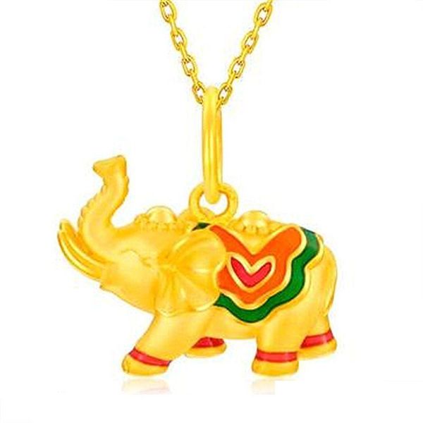 Pendentif Colliers Sable Or Éléphant Collier Longue Chaîne Pendentif En Cuivre Pour Femmes Fête Anniversaire Bijoux Cadeau Drop Livraison Bijoux Ne Dhqvu