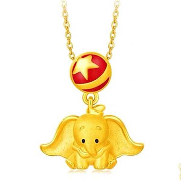 Pendentif Colliers Collier en or sable pour femmes, bijoux éléphant, pendentif Animal de luxe, ras du cou, vente en gros, livraison directe, bijoux Dhx90