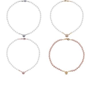 Hanger kettingen saturn parel kettingen vivi met logo kreeft clasp ontwerper liefde luxe armbanden cjeweler Bijoux voor herendames