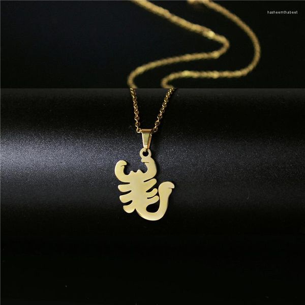 Pendentif Colliers Scorpion King pour hommes et femmes Mode Hip Hop Animal Pull en acier Chaîne Punk Bijoux Accessoires Cadeau