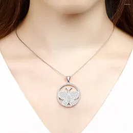 Colliers pendants sda authentique 925 Collier pour femmes en argent sterling conception de papillon