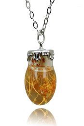 Collares colgantes Collar de bolas de vidrio de algas marinas Natural de cristal sólido Girl039s Candy Color Jewelry18016188