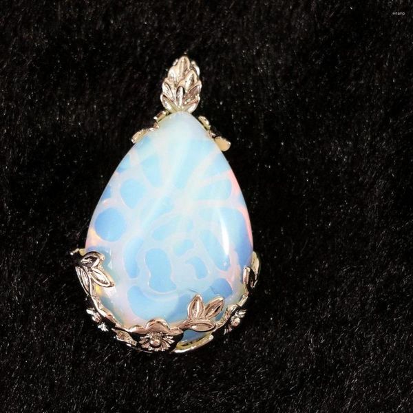 Colliers pendentif vendre 27x30mm bijoux opale en forme de larme adaptés aux pendentifs B865