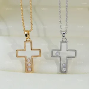 Colliers de pendentif vendant 925 Collier de croix en argent sterling pour la mode et le couple de fête de bijoux pour femmes