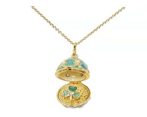 Colliers pendentif vente goutte d'émail peut ouvrir des fleurs cadeaux de Pâques et de Noël avec collier d'oeufs 4265054