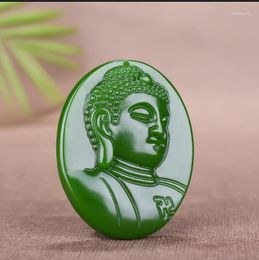 Colliers pendentifs-vente collier tête de marque Hetian Buddha Jades Pei Da Ri Tathagata