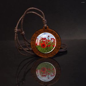 Pendentif Colliers Série Collier en bois de verre rond Bijoux faits à la main dans l'espoir d'être un cadeau magnifique et noble pour les amis de la famille