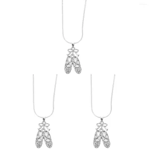 Hangertjeskettingen Set van 3 ketting Dames Dames Geschenken Strass Charme Legering Sleutelbeenketting