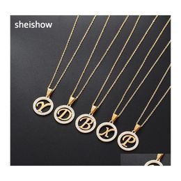 Pendentif Colliers Sheishow Tendance Géométrique Lettre Forme En Acier Inoxydable Strass Brillant Nacklace Pour Femmes Bijoux De Mode Clavicule Otaql