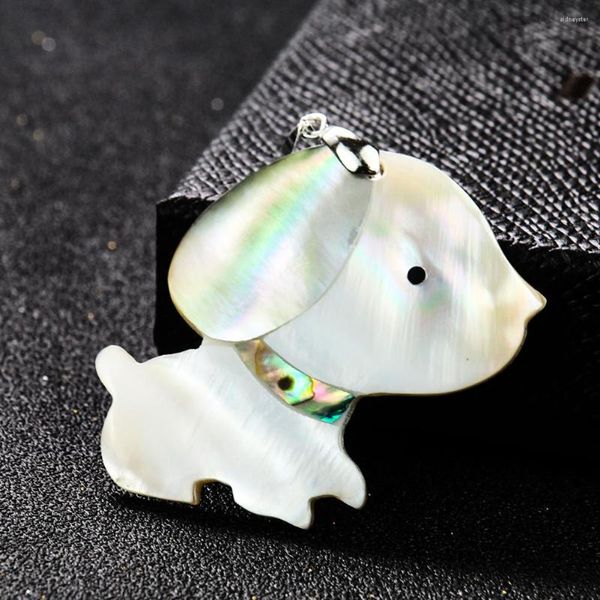 Pendentif Colliers Shell Chien Collier Ormeau Naturel Blanc Couture Animal Mignon Chandail Chaîne Bijoux Accessoires