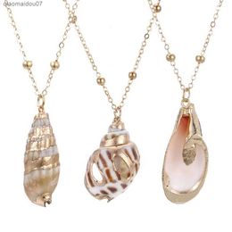 Colliers pendentif coquille collier naturel coquille or denim femmes meilleur ami coquille collier bohème femmes bijouxL2404