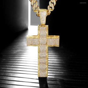 Colliers pendants Collier de croix de Jésus brillant avec chaîne de corde de 4 mm délicate magnifique cadeau unisexe bijoux pour hommes et femmes