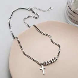 Pendentif Colliers Collier Croix Courte Rétro Minimaliste Tendance Et Vent Froid Bijoux Pour Femmes