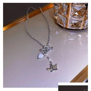 Pendentif Colliers Sier Endless Infinity Love Heart Bow Noeud Pendentifs Bijoux De Mode Drop Livraison Dh3Ud