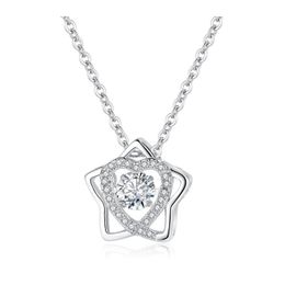 Collares pendientes Sier Hexagrama Estrella de David Collar de corazón de cristal para mamá Cz Rhinestone Lucky Love Gargantilla Día de la madre Regalo de la joyería Dhqhf