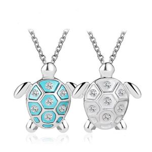 Pendentif Colliers Sier Plaqué Cristal Tortue Pour Les Femmes Femelle Animal Déclaration De Mariage Chaîne Collier Bijoux Cadeaux Drop Delivery Pen Dhcre